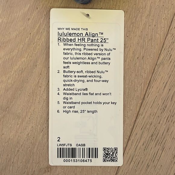 Lululemon Align Ribbed Pant-size 2, oasis blue - Picture 2 of 5